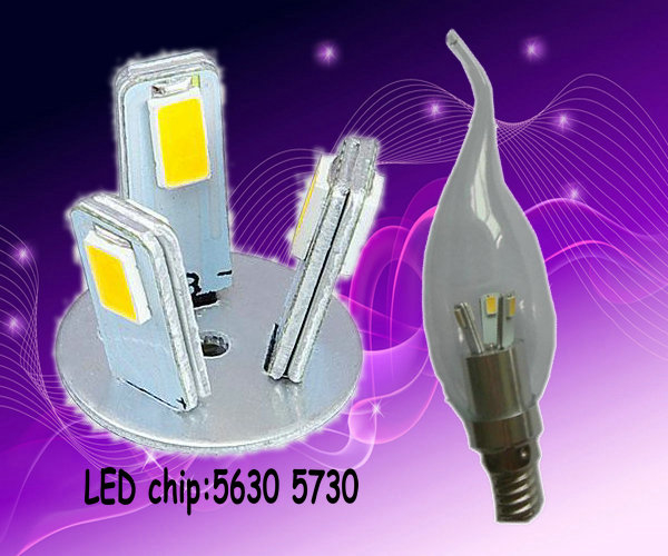 4000K Ra 90 Flame Tip LED Candle Lamp E14 Energy Efficient Light Bulbs
