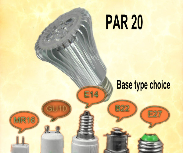 PAR 20 Lamp 5W High Intensity LED PAR Light Bulbs 400 Lumen Hotle Lighting